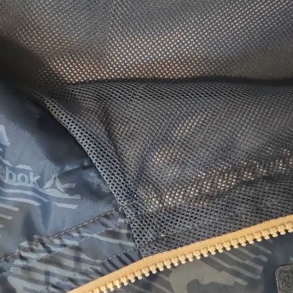Reebok Navy Patterned Windbreaker Jacket - Picture 4 of 7